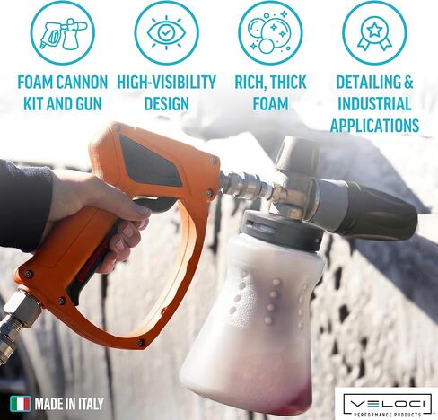 MTM Hydro SG35 Orange Pressure Washer Spray Gun and PF22 Foam Cannon Kit with Orifice, Filter, Bottle, Quick Connect Fittings, Commercial-Grade, 14.7100 in Saudi Arabia