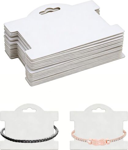 200 PCS Bracelet Display Cards with Clear Bags, Bracelet Packaging Jewelry Cards for Small Business, Blank Hanging Jewelry Tags for Selling Hair Ties, Necklace, Earrings, Hair Bands,Brown in Saudi Arabia