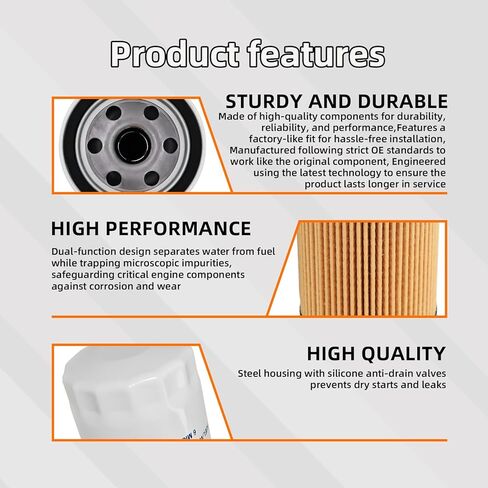 3862228 Fuel Water Separator Filter - Compatible with Volvo Penta Marine Engines 4.3, 5.0, 5.7, 5.8, 7.4, 8.1, 8.2L in Saudi Arabia