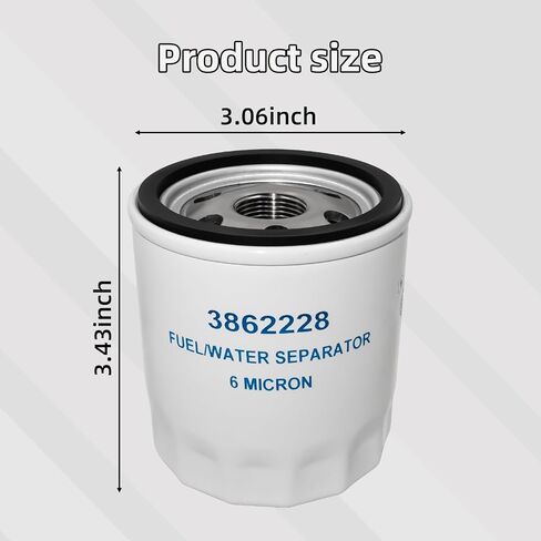 3862228 Fuel Water Separator Filter - Compatible with Volvo Penta Marine Engines 4.3, 5.0, 5.7, 5.8, 7.4, 8.1, 8.2L in Saudi Arabia