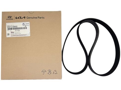 حزام مضلع أصلي OEM 25212-2G652 - V / 252122G652 متوافق مع Hyundai Sonata 11-15 Kia Optima 11-16 in Kuwait