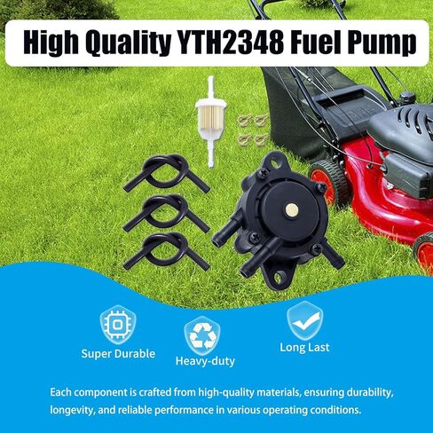 YTH2348 Fuel Pump for Husqvarna YTH24V48 YTA22V46 YTH22V46 YTA24V48 YTH2248 GTH2448T YTH2242T YTH2448T YTH2454T YTH22V42 YTH23V48 YTH24V54 Ride Mower in Saudi Arabia