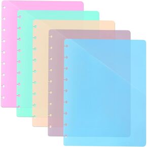 5pack Discbound Dividers, Plastic Index Dividers with Pockets for 9 Disc Planner, Classic Size 7x9.25, Discbound Accessories, Office & Planner Organizer (5 Colors, 7" x 9.25") in Saudi Arabia