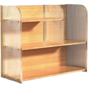Bookcase Multi-Layer Open Acrylic Density Board Small Bookshelf Office Desktop Storage Rack Modern in Saudi Arabia