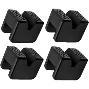 4PCS Car Jack Stand Pad, Rubber Anti-Slip Floor Jack Support Adapter with Grooved Design, Vehicle Slotted Pinch Weld Side Frame Rail Protector, Universal Automotive Accessories in Saudi Arabia