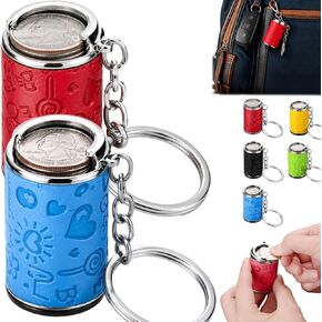 Mini Coin Storage Keychain, Portable Coin Holder & Fidget Coin Bank with Snap Closure for Keys & Bags in Saudi Arabia