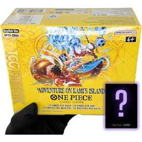 OP15 Adventure ON KAMI'S Island Booster Box English OP-15 Booster Box Display Factory مختوم لبطاقات OP15 One Piece الإنجليزية TCG (24 حزمة) + بطاقة TCG Fabrik Don المخصصة in Kuwait