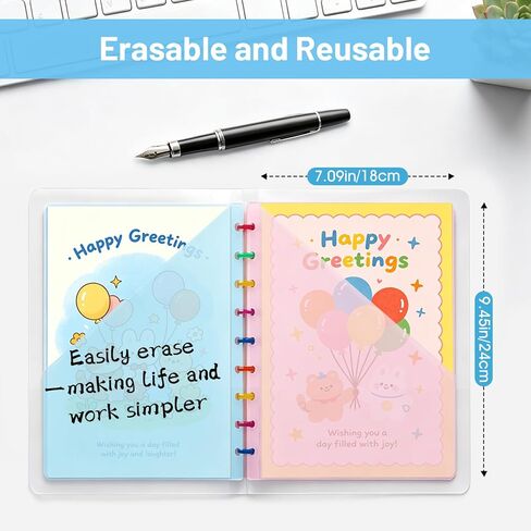5pack Discbound Dividers, Plastic Index Dividers with Pockets for 9 Disc Planner, Classic Size 7x9.25, Discbound Accessories, Office & Planner Organizer (5 Colors, 7" x 9.25") in Saudi Arabia