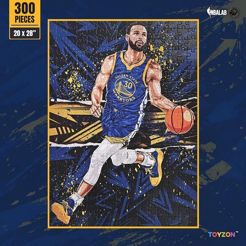 NBA Court Legends 300pc Stephen Curry Jigsaw Puzzle for Kids & Adults, Premium Basketball Puzzle Game, Family Activity, Collector Gift for NBA Fans, Game Room or Home Display in Saudi Arabia