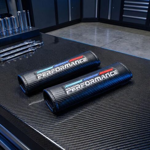 KAELTHAS 2 قطعة غطاء حزام مقعد السيارة متوافق مع M Performance M2 M3 M4 X1 X3 X4 X5 X6 مظهر من ألياف الكربون غطاء حزام مقعد السيارة وسائد حزام مريحة للقيادة وإكسسوارات داخلية in Kuwait