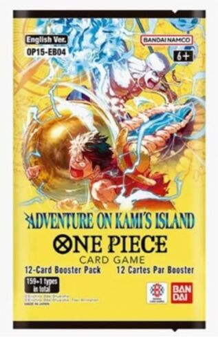 لعبة بطاقات قطعة واحدة TCG Adventure on Kami's Island حزمة معززة مكونة من 12 بطاقة - الإصدار الإنجليزي - OP15-EB04 in Kuwait