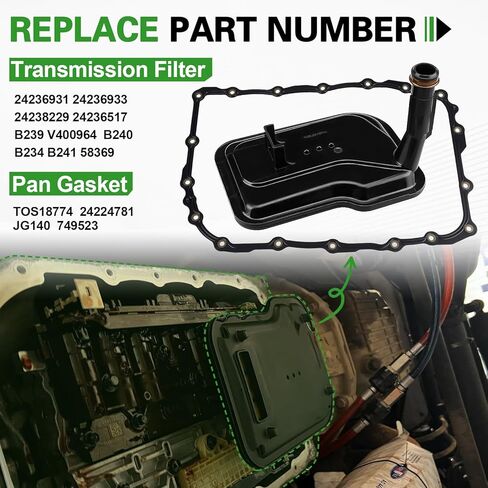 6L80E 6L90E Transmission Filter Gasket Kit Replaces OEM 24236933 24224781 24236517 for Chevy Silverado 1500 2500 3500 Express Suburban Tahoe GMC Sierra Yukon Savana Cadillac Escalade CTS STS XLR in Saudi Arabia