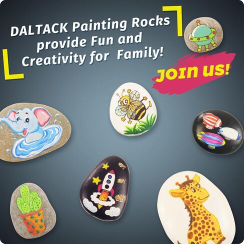 30 قطعة صخور كبيرة للرسم، صخور نهرية طبيعية، صخور نهرية مسطحة، أحجار مقاس 2-3 بوصات من DALTACK in Kuwait