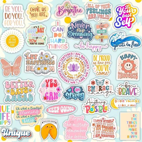 300 Glitter Positive Affirmation Stickers by Puraesla, Stress Relief Motivational Sticker Pack, Encouraging Quotes, Confidence, Inspirational Mindset for Laptop, Water Bottles, Classroom,Vision Board in Saudi Arabia