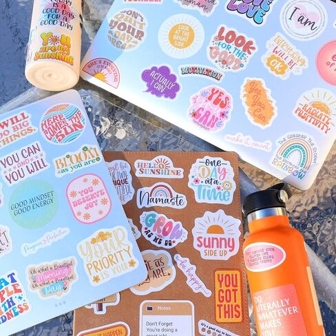300 Glitter Positive Affirmation Stickers by Puraesla, Stress Relief Motivational Sticker Pack, Encouraging Quotes, Confidence, Inspirational Mindset for Laptop, Water Bottles, Classroom,Vision Board in Saudi Arabia
