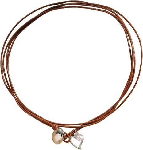 FUTIMELY Trendy Boho Choker Necklaces for Woman,Vintage Layered Leather Cord Necklace,Hippie Cowgirl Necklace for Teen Girls Gift Jewelry Statement Necklace in Saudi Arabia