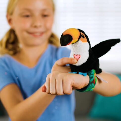 Birds 2 Pack - Toucan & Flamingo - Slap Bracelet Interactive Plush Toy Birds, They Chat-Sing-Mimic Each Other, Flap Wings, Kids 3+ in Saudi Arabia