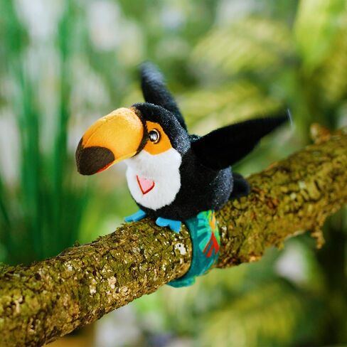 Birds 2 Pack - Toucan & Flamingo - Slap Bracelet Interactive Plush Toy Birds, They Chat-Sing-Mimic Each Other, Flap Wings, Kids 3+ in Saudi Arabia