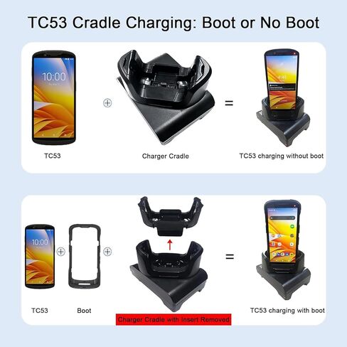 Single Slot Charging Cradle for Zebra TC53 TC58 TC22 TC27 TC21 TC26, Dock Charger with Boot Compatible, Fast Charging Station for Barcode Scanner CRDCUP-NGTC5NB-01 CRD-TC2L-BS1CO-01 in Saudi Arabia