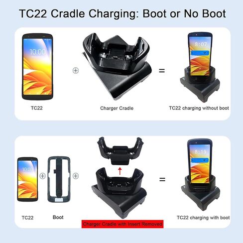 Single Slot Charging Cradle for Zebra TC53 TC58 TC22 TC27 TC21 TC26, Dock Charger with Boot Compatible, Fast Charging Station for Barcode Scanner CRDCUP-NGTC5NB-01 CRD-TC2L-BS1CO-01 in Saudi Arabia
