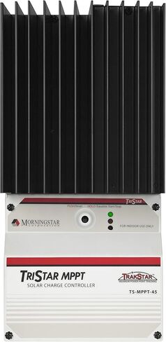 Morningstar TriStar 60A MPPT Solar Charge Controller (TS-MPPT-60M) - Solar Panel Regulator w/ Meter for 12/24/36/48V LA/Li Batteries, 99% Efficiency, FCC Comp. Data/Comms, 5 Yr. WTY, Designed in USA in Saudi Arabia