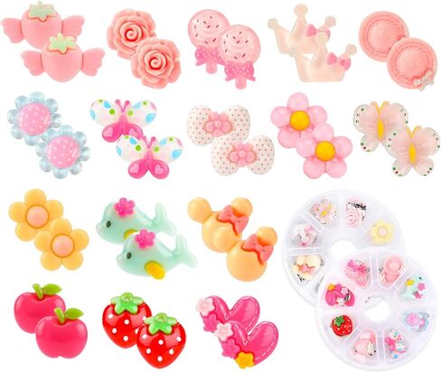 Hifot 16 Pairs Clip on Earrings Girls, No Pierced Design Earrings Dress up Pretend Princess Play Jewelry Accessories for Kids in Saudi Arabia
