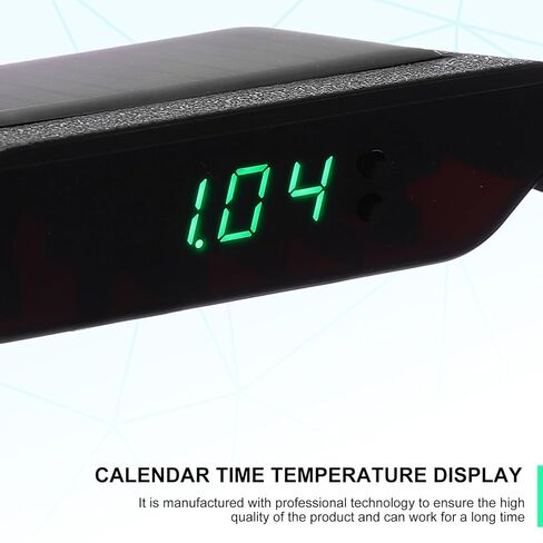 NUOBESTY High Precision Vehicle Solar Clock with Luminous Display, Digital Car Electronic Timer with Date and Temperature for Automotive Interior Use in Kuwait