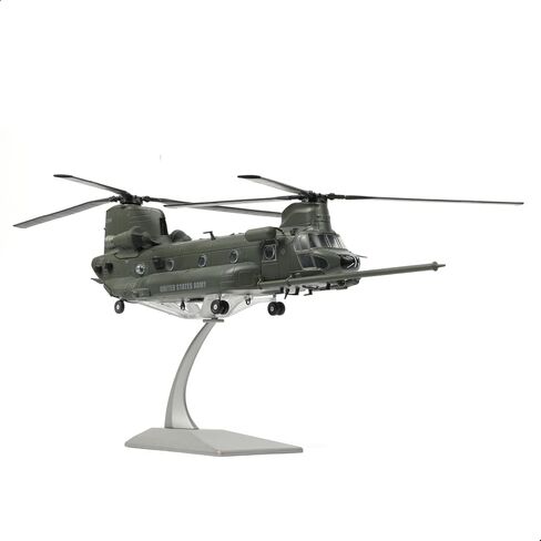 NUOTIE 1/72 MH-47G Chinook طراز طائرة هليكوبتر ثقيلة الرفع من المعدن المصبوب مع دوارات قابلة للفصل وحامل عرض مقاس 15.6 بوصة هدية قابلة للجمع لنقل العمليات الخاصة in Kuwait