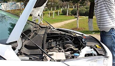 طيران عالي لسيارة Ford Focus MK3 2012-2018 جاك هيدروليكي للسيارة غطاء أمامي يدعم دعامات غطاء المحرك والصدمات ومخمدات النوابض من الفولاذ المقاوم للصدأ (غير مناسب ST، طراز RS) in Saudi Arabia