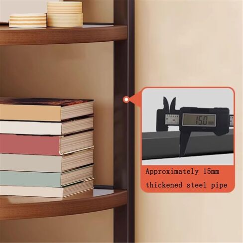 Bookcase Multi-Functional Corner Organizer Shelf Metal and Artificial Board Triangular Bookshelf Modern in Saudi Arabia