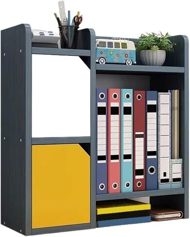 Bookcase Large Capacity Desktop Bookshelf Home Dormitory Density Board Organizer Rack Modern in Saudi Arabia