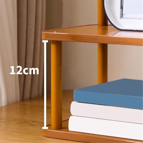 Bookcase Small Open Three-Layer Storage Rack Office Density Board Desktop Bookshelf Modern in Saudi Arabia