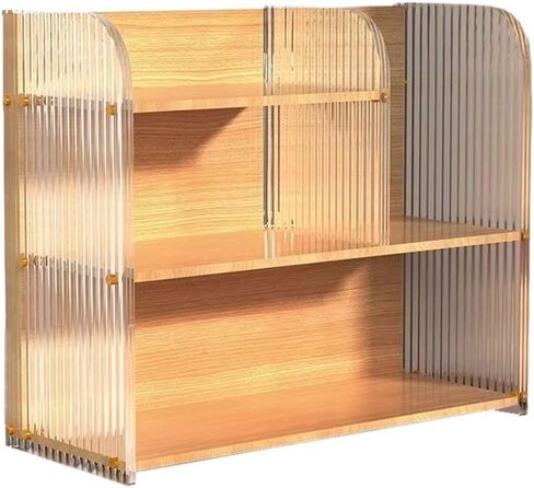 Bookcase Multi-Layer Open Acrylic Density Board Small Bookshelf Office Desktop Storage Rack Modern in Saudi Arabia