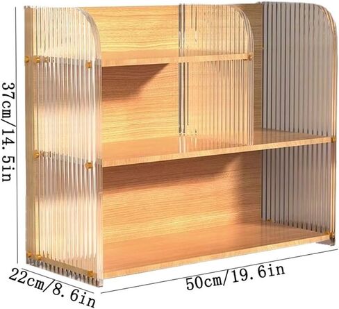 Bookcase Multi-Layer Open Acrylic Density Board Small Bookshelf Office Desktop Storage Rack Modern in Saudi Arabia
