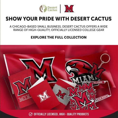 مجموعة أغطية الكب كيك وأغطية الكيك من Desert Cactus Miami University (أوهايو) - MU RedHawks 25 قطعة من لوازم حفلات الطعام والديكورات والتخرج ويوم اللعب in Kuwait