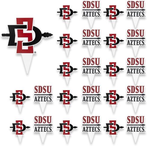 مجموعة أغطية الكب كيك وأغطية الكيك من جامعة ولاية سان دييغو من صبار الصحراء - SDSU Aztecs 25 قطعة من لوازم حفلات الطعام والديكورات والتخرج ويوم اللعب in Kuwait
