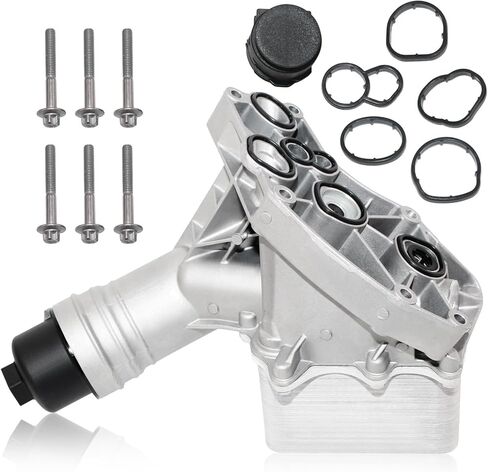 Upgraded Aluminum Oil Cooler Filter Housing Compatible with 2016-2018 BMW 340i/ 340i xDrive 2017-2020 440i/ 440i xDrive 2017-2019 540i/ 540i xDrive 2018-2019 BMW X3 3.0L Turbo 11428583895 in Saudi Arabia