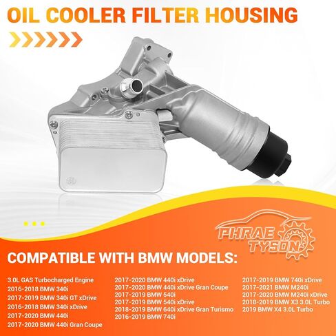 Upgraded Aluminum Oil Cooler Filter Housing Compatible with 2016-2018 BMW 340i/ 340i xDrive 2017-2020 440i/ 440i xDrive 2017-2019 540i/ 540i xDrive 2018-2019 BMW X3 3.0L Turbo 11428583895 in Saudi Arabia