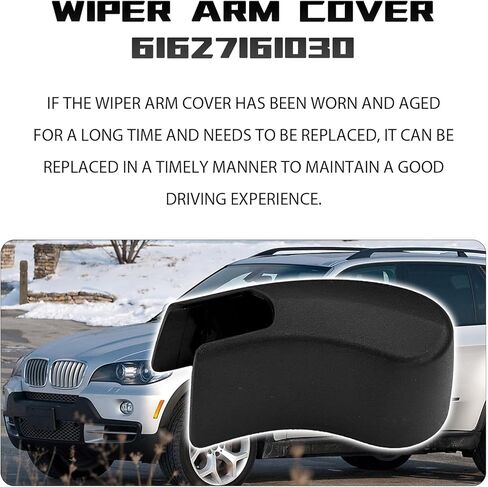 استبدال غطاء ذراع ممسحة الزجاج الأمامي الخلفي 61627366061 لسيارة BMW X1 F48 2016-2022 X2 2018-2023 غطاء غطاء ذراع الممسحة الخلفية، ملحقات ممسحة الزجاج الأمامي للسيارة من البلاستيك الأسود in Kuwait
