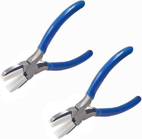 2Pcs 5.5 Inch Double Nylon Jaw Pliers, Flat Nose Soft Jaw Pliers for Jewelry Making, Carbon Steel Jewelry DIY Tools for Wire Shaping, Beading, Looping, Straightening, Crafts (Green) in Kuwait
