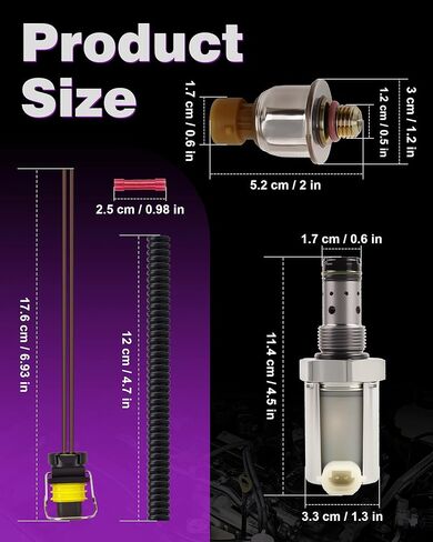 New Upgrade 6.0L IPR Valve & ICP Sensor with Pigtail Kit for 2003-2010 F250 F350 F450 F550 E350 E450, Replaces # 5C3Z-9C968-CA, 1846057C1, 3C3Z-9C968-AA, CM5126, AP63417 in Saudi Arabia