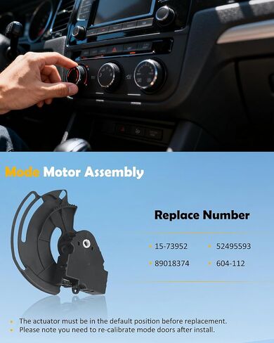 15-73952 HVAC Heater Blend Door Actuator 604-112 Compatible with Chevy Silverado Suburban Tahoe Avalanche GMC Sierra 1500 2500 3500 Yukon Cadillac Escalade Hummer H2 Replaces# 89018374 in Saudi Arabia