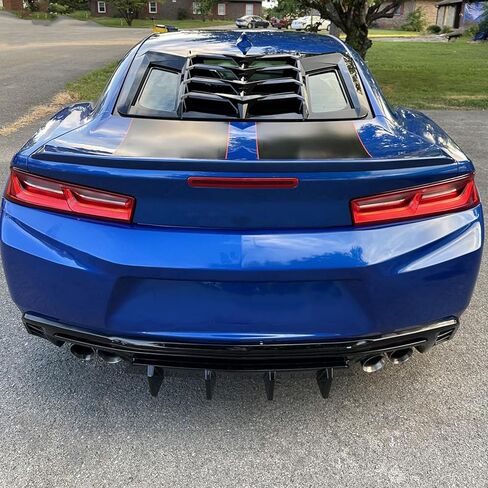 Rear Lip Bumper Diffuser Compatible with Chevy Camaro SS LT LS 2016-2024, 7PC Rear Bumper Lip Lower Protector Body Kit (Glossy Black) in Kuwait