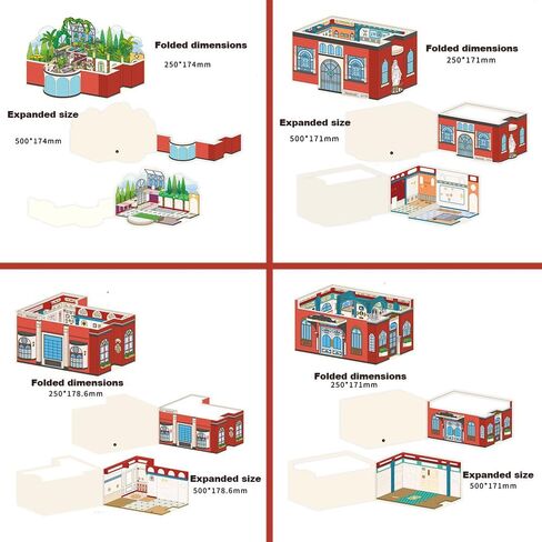 ZAYALI 4PCS Foldable 3D Sticker Scene Book for Adults & Teens, DIY Isometric House Scenes, Large Build-Your-Own Room Sticker Set, Relaxing Sticker Therapy Art Kit in Saudi Arabia