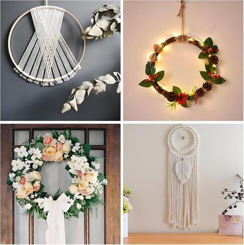 NovaPuff 10 Pack Iron Floral Hoop, Dream Catcher Rings Gold Hoop Macrame Rings, Wedding Wreath Decor for DIY Crafts/Wall Hanging in Saudi Arabia