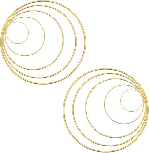 10 PCS Dream Catcher Rings, Metal Craft Hoops, Wedding Wreath DIY for Dream Catcher and Crafts Centerpiece Table Decorations for Making Wedding Wreath Decor and DIY Wall Hanging Crafts in Saudi Arabia