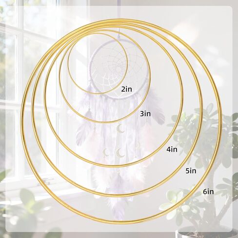 10 PCS Dream Catcher Rings, Metal Craft Hoops, Wedding Wreath DIY for Dream Catcher and Crafts Centerpiece Table Decorations for Making Wedding Wreath Decor and DIY Wall Hanging Crafts in Saudi Arabia