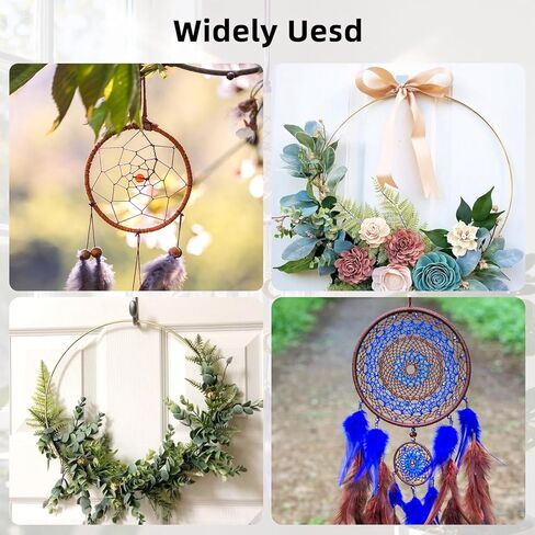 10 PCS Dream Catcher Rings, Metal Craft Hoops, Wedding Wreath DIY for Dream Catcher and Crafts Centerpiece Table Decorations for Making Wedding Wreath Decor and DIY Wall Hanging Crafts in Saudi Arabia
