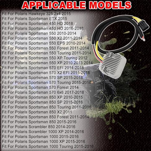 4014543 Voltage Regulator Rectifier Fit For Polaris Sportsman 550 850 Forest X2 Touring XP| 450HD HO| 570 EFI X2 SP|Scrambler 850|Hawkeye 325 Replace # 4015230 4012678 4014405 4015231 in Saudi Arabia