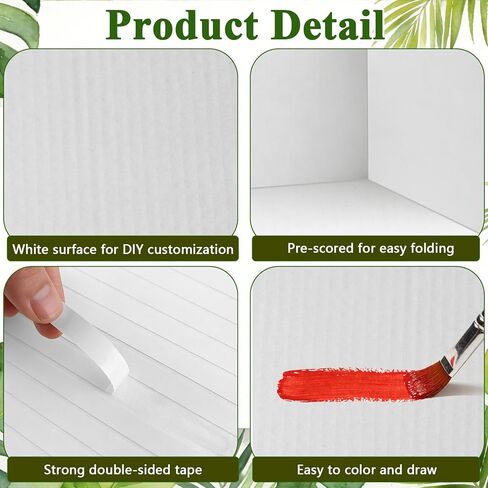 Yalumo Cardboard Diorama Box Kit, 2 Pack Diorama Box for Display, White Cardboard Project Supplies with Double Sided Tapes for DIY Crafts Toys School Projects Model Scenes, 13 x 8.7 x 8.3 Inch in Saudi Arabia